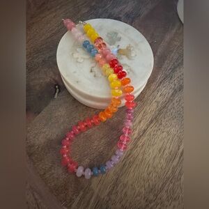 Anthropologie colorful glass bead necklace